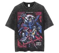 pochikiki- Cowboy Anime Bebop T-Shirt Men Hip Hop Streetwear Spike Spiegel Tshirt Washed Black Vintage T-Shirt
