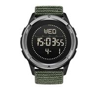 POCHY Tactical Sports Watches for Men Outdoor Survival Military Compass Rock Solid Digital Watches with Durable Band, Steps Tracker Pedometer Calories(Color:Green)