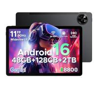 POCKAM P11 Android 16 Tablet, 11 Inch Tablet with 48GB RAM+128GB ROM/TF 2TB, T7250 Android Tablets with 90Hz Display, 8800mAh, 13MP+5MP, Gemini AI, Widevine L1, Face ID, 5G WIFI, Pen, keyboard, Black