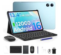 POCKAM P13 Pro 13.4 inch Tablets, Android Tablets with 48GB RAM 256GB ROM, 2.4K 120Hz Android Tablets with Gemini AI, T7280 Octa-Core, 12000mAh, 16MP+8MP, 5G WIFI, Tablet with SIM Card Slots - Blue