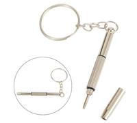 Pocket 3-in-1 Precision Screwdriver Set with Slotted, for Phillips, Hex Heads for Glasses and Watch Repair, Mini Keychain Tool Kit for Small Screws, Compact Eyeglas