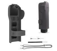Pocket 3 Protective Cover with Adjustable Strap for DJI Pocket 3, Magnetic Filter Storage, Flip-Open Design, Full-Body Protection, Includes Wrist/Neck Strap & Silicone Bands (Gray)