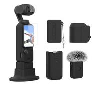 Pocket 3 Silicone Case, for Xtra Muse Camera Soft Protective Case, Anti-Scratch, Slim Fit Skin with Screen Protector & Mic Cover for DJI Osmo Pocket 3 / Xtra Muse Accessories (Black)