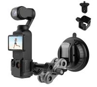 Pocket 3 Suction Cup Camera Mount Expansion Adapter,Car Mount Windshield Window Dash Holder Kit Compatible with DJI OSMO Insta360 X4/X3/X2/X1/R/RS/Go2 Gopro Hero 13/12/11/10/9/8/7/6/5/Max/Mini