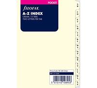 Pocket A-Z index cream 2 letters per tab