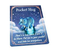 Pocket Animal,Get a Cute Animal Hug Pal Card - Toy Figures Encouragement for Birthday Christmas Easter Family Friends Students Car All Ages Collectibles