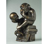 Pocket Art Museum Miniature Sculpture - Monkey with Skull/Darwin Monkey - based on a workd by W.H. Rheinhold #p09