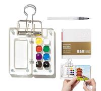 Pocket Artist Watercolour Travel Set, Mini Watercolour Paint Set Travel, Travel Watercolour Set, Watercolor Enthusiasts, Unique Gift for Art Enthusiasts for Professional Artists, Students