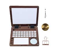 Pocket Artist Wooden Watercolor Palette Box - 27 Wells, Portable Black Walnut Easel with Brush Slot, Holders, Cleaning Cup, Multifunctional Travel Paint Palette for Plein Air Painting