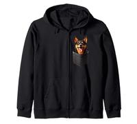 Pocket Australian Kelpie Cute Dog Lover Owner Gift Zip Hoodie