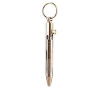 Pocket Ballpoint Pen - Mini Brass Keychain Writing Instrument Pendant, Portable Signature Tool | Compact Travel Carry Accessory Gift Idea for Friends Partners Customers Relatives Everyday Use