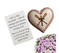 Pocket Baseball - 3D Heart Shape Encouragement Souvenir | Sports Fan Collectible Card - for Athletes Team Managers Fans Collectors Training Tournaments Travel Birthday Holiday Events