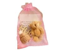 Pocket Bear Hug Mini Worry Bear Plush with Inspirational Card, Fluffie Handmade Plush Relief, Bears Soft For Stress Positive