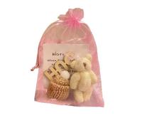 Pocket Bear Hug Mini Worry Bear Plush with Inspirational Card, Fluffie Handmade Positive Bears Soft For Stress Plush Relief,