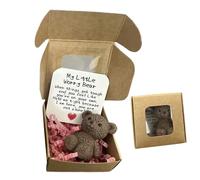 Pocket Bear Hug - Tiny, 1 Piece Miniature Grizzly For Comfort Support, Small With Padded Filling, Toy, Woolly Mascot For Encouragement, Motivation And Emotional Strength Building