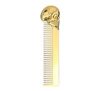 Pocket Beard Comb - Skull Design Zinc Alloy Oil Comb, Beard Shaping & Hair Styling Tool | Outdoor, Fine, or Thinning Hair Solutions