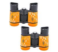 Pocket Binoculars Hunting 2 Pack Kids Binoculars Best For Boys Girls 4x30 High Resolution Real Optics Compact Toys Shockproof Folding Child for (Yellow, One Size)