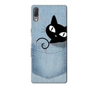 Pocket Black Cat Case Cover For Sony Xperia L3
