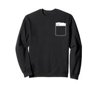 Pocket Blackjack Cards Poker red Heart & Clubs design Sweatshirt