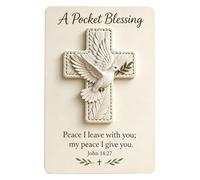 Pocket Blessing Cross Set, Religious Keepsake Card, Bird Character with Inspirational Durable Faith Hand Symbol, Prayer Cross with Elegant Design, Spiritual Item for the Tagesli
