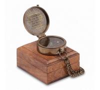 Pocket Brass Compass, Nautical Navy Compass for Camping, Travelling, Hiking, Boating, Gift Compass for Graduation, Wedding, Birthday, Anniversary, from Mom Dad with Indian Rosewood Case