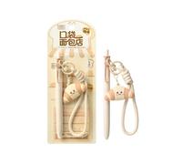 Pocket Bread Portable Short Cute Fun Pendant Black Pen-Praise Pendant Pen 1-0.5mm