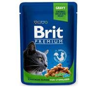 Pocket Brit Premium Cat Pouches Chicken Slices Sterilized 100g Brit, Pouches, Cats