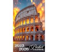 Pocket Calendar 2025-2026: 2 Years Pocket Planner with Inspirational Quotes January 2025 to December 2026, 24 Months Small Organizer 4x6.5 | Colosseum in Rome Italy