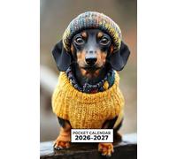 Pocket Calendar 2026-2027: 2 Year Pocket Planner for Purse, from January 2026 to December 2027 | Dachshund Themed