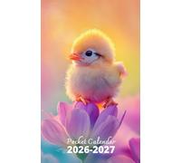 Pocket Calendar 2026-2027: 2 Year Pocket Planner, from January 2026 to December 2027 | Chick and Flowers Cover