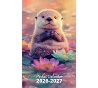 Pocket Calendar 2026-2027: 2 Year Pocket Planner, from January 2026 to December 2027 | Sea Otter and Flowers Cover