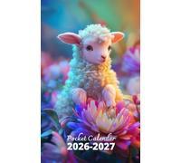Pocket Calendar 2026-2027: 2 Year Pocket Planner, from January 2026 to December 2027 | Sheep and flower Cover