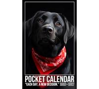 Pocket Calendar 2026-2027: 24-Month Organizer with Encouraging Quotes and Portable Size with Black Labrador Retriever Dog Design for Calm Focus