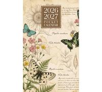 Pocket Calendar 2026-2027 for Purse: 2 Year Small Size Monthly Planner from January 2026 to December 2027 | Vintage Botanical Flower Cover