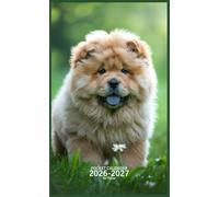 Pocket Calendar 2026-2027 for Purse: Small 2 Year Monthly Planner from January 2026 to December 2027 with Holidays, Chow chow Dog Cover Design