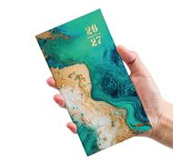 Pocket Calendar 2026-2027 for Purse, Two Year Monthly Planner Pocket Size, Jan 2026 to Dec 2027 Monthly Planner Small Size (6.5" x 3.5") - Emerald Shores