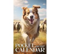 Pocket Calendar 2026-2027: Inspirational Monthly Planner from January 2026 to December 2027 with Playful Australian Shepherd Dog Design for Purse