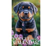 Pocket Calendar 2026-2027: Monthly Planner with Uplifting Quotes | Small Organizer from January 2026 to December 2027 with Cute Rottweiler Puppy Design