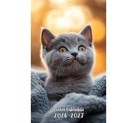 Pocket Calendar 2026-2027: Small 2-Year Monthly agenda from January 2026 to December 2027 purse size | British Shorthair Cat Design