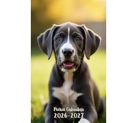 Pocket Calendar 2026-2027: Small 2-Year Monthly agenda from January 2026 to December 2027 purse size | Great Dane Dog Design