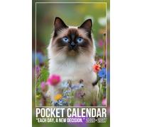 Pocket Calendar 2026-2027: Two-Year Monthly Planner from January 2026 to December 2027 with Inspirational Quotes, Simple and Mindful Layout with Birman Cat with Wildflowers Design