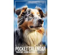 Pocket Calendar 2026-2027: Two-Year Pocket-Sized Organizer with Uplifting Monthly Quotes, 24 Months from January 2025 to December 2026 in Australian Shepherd Dog Portrait Design