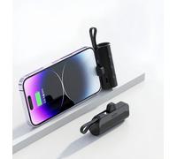 Pocket Capsule Charging Bank Mini Compact Portable Two In One Black