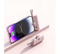 Pocket Capsule Charging Bank Mini Compact Portable Two In One Pink