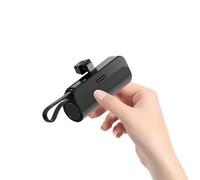 Pocket Capsule Charging Bank Mini Compact Portable Type-C Port & Apple Cable Two In One