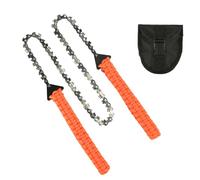 Pocket Chainsaw, 38.58 Inch Hand Survival Chainsaw Rope 65Mn Steel High Limb Rope Chain Saw with 33 Sharp Teeth Portable High Reach Chainsaw for Camping Hunting Gear Cutting Wood, with Storage Bag