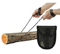 Pocket Chainsaw - Razor Sharp Self Cleaning 25.5 In Portable Hand Saw Survival Gear with Black Holster for Camping, Hunting, Hiking | Pocket-sized 25.5” Emergency Wilderness Survival Chain Saw (Green)