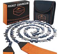 Pocket Chainsaw Survival Gear and Supplies - Orange Strap Hand Chain Saw
