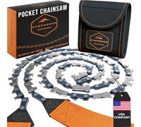 CAMPNDOOR Pocket Chainsaw for Camping - 36 Inch Heavy Duty Steel Hand Chainsaw - 48 Teeth Pocket Saw - 65Mn Hand Chain Saw with Handles - Handy Camping Gear - Bushcraft Survival Gear and Supplies