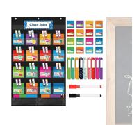 Pocket Chart,Colorful Heavy Duty Class Jobs Organizer - Wall Display Pocket Chart Organizer - for Home Office Study Room Daily Activities